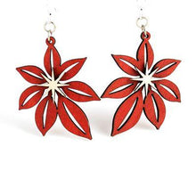 Load image into Gallery viewer, Poinsettia Earrings # 1279
