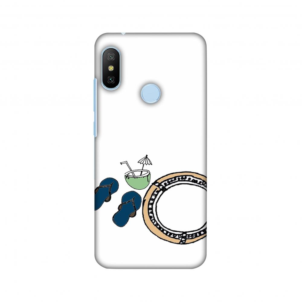 Beach Love - White Slim Hard Shell Case For Xiaomi Mi A2 Lite