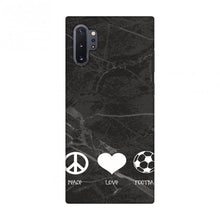 Load image into Gallery viewer, Soccer - Love Peace Soccer - Black Marble Slim Hard Shell Case For
