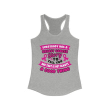 Load image into Gallery viewer, Everyone has a Breast Cancer Story Racerback Tank Top
