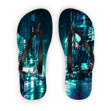 Load image into Gallery viewer, Another Rainy Night Adult Flip Flops
