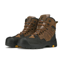 Load image into Gallery viewer, Brown 6 inch Waterproof Safety Toe Leather Work Boots AK669
