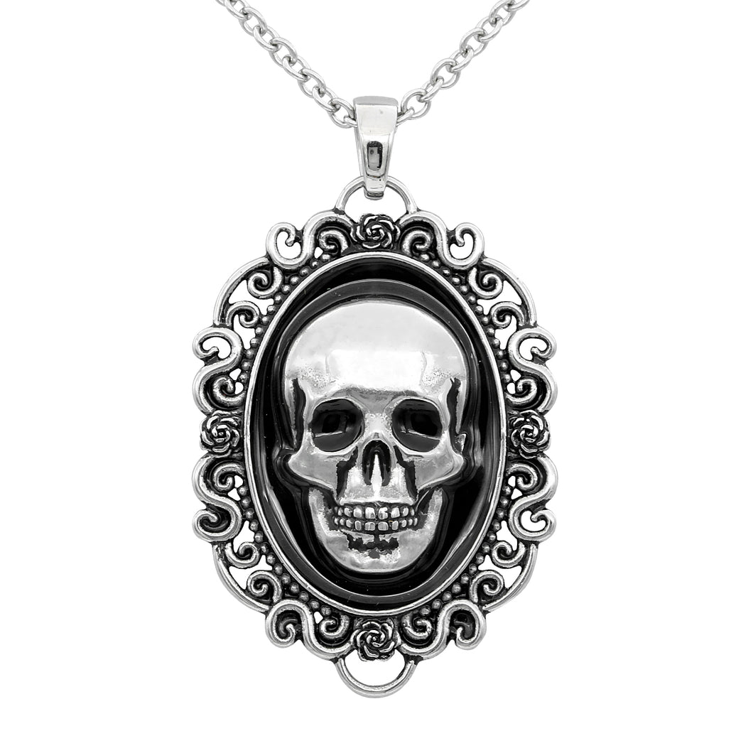 Skull ‚ÄúPortrait of Death‚Äù Cameo Necklace