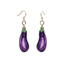 Load image into Gallery viewer, Eggplant Earrings #T162
