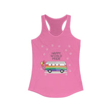 Load image into Gallery viewer, Happy World Pride Rainbow Bus Racerback Tank Top Tee
