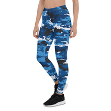 Load image into Gallery viewer, Blue Camo Leggings for Women
