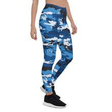 Load image into Gallery viewer, Blue Camo Leggings for Women
