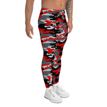 Load image into Gallery viewer, Gray and Red Camo Leggings for Men
