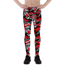 Load image into Gallery viewer, Gray and Red Camo Leggings for Men
