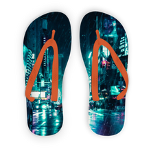 Load image into Gallery viewer, Another Rainy Night Adult Flip Flops
