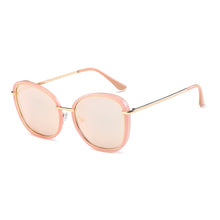 Load image into Gallery viewer, Pink Frame Round Cat Eye Sunglasses
