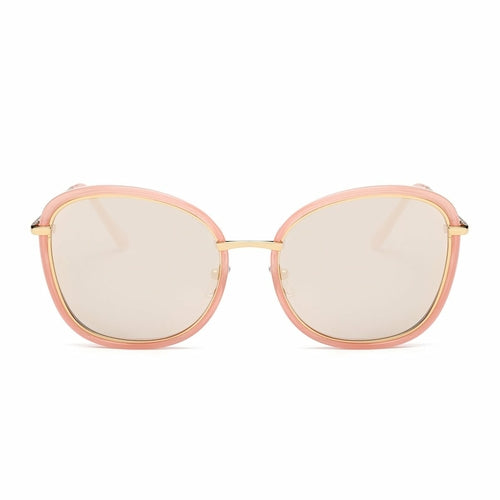 Pink Frame Round Cat Eye Sunglasses