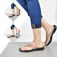 Load image into Gallery viewer, AEROSOFT - Jute Vibrant Strap Comfortable Toe Post Summer Flip Flops
