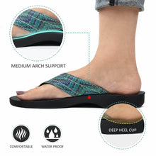 Load image into Gallery viewer, AEROSOFT - Jute Vibrant Strap Comfortable Toe Post Summer Flip Flops
