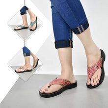 Load image into Gallery viewer, AEROSOFT - Jute Vibrant Strap Comfortable Toe Post Summer Flip Flops
