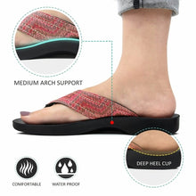 Load image into Gallery viewer, AEROSOFT - Jute Vibrant Strap Comfortable Toe Post Summer Flip Flops
