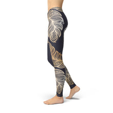 Load image into Gallery viewer, Jean Peacock Feathers Leggings
