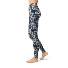 Load image into Gallery viewer, Jean Spiral Squares Leggings
