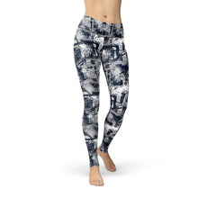 Load image into Gallery viewer, Jean Spiral Squares Leggings
