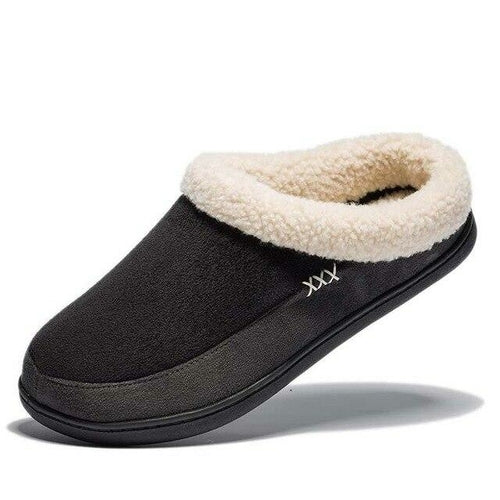 Warm Cotton Slippers Men Shoes Bathroom Indoor Man Winter Fur Shoes