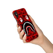 Load image into Gallery viewer, Red Camo Shark Mouth iPhone Case

